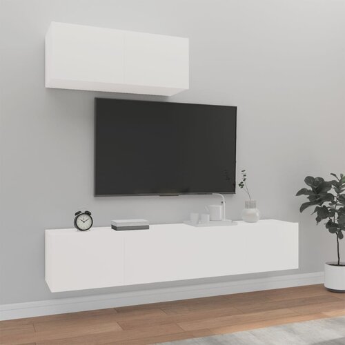 The Living Store Komplet TV omaric 3-delni bel inženirski les - Komplet TV Omaric, (21374187) Slike