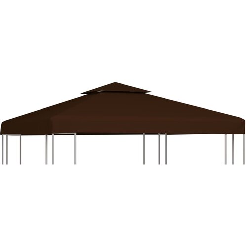 vidaXL Streha za paviljon 2-delna 310 g/m² 3x3 m rjava, (20580620) Cene