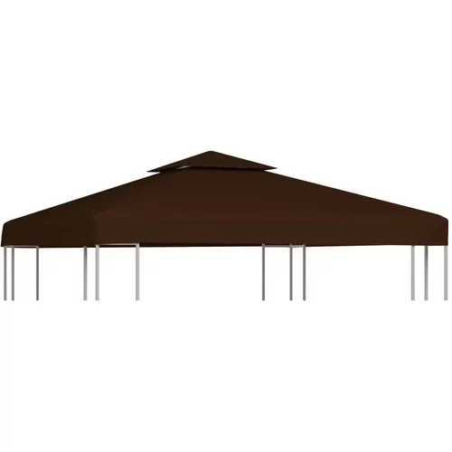 vidaXL Streha za paviljon 2-delna 310 g/m² 3x3 m rjava, (20580620)