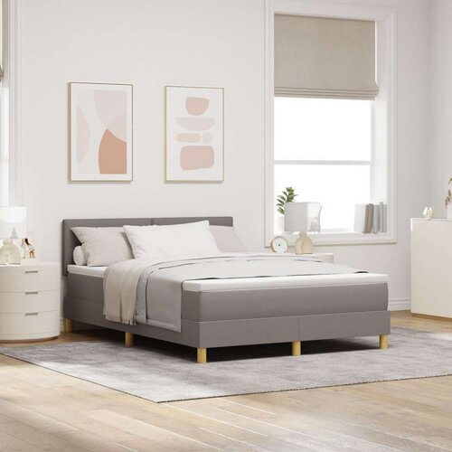  Krevet s oprugama s madracem taupe 140x200 cm tkanina Cijene
