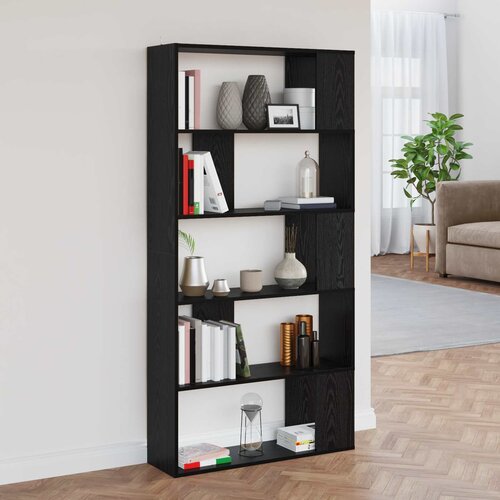  za knjige Crni hrast 80 x 24 x 159 cm Konstruirano drvo Slike