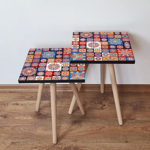 Hanah home set klub stočića 2Shp7, 2 komada, Šareni Cene