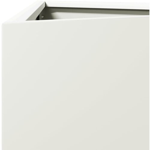  Vrtne sadilice 2 kom bijele trokutaste 30x26x75 cm čelične Slike