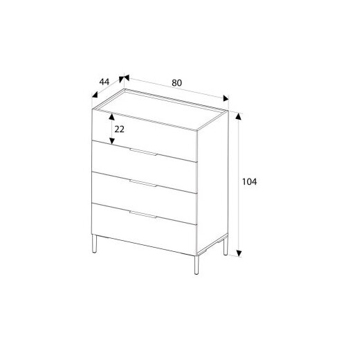 Hanah home Komoda Sfn-1740-Oo-1, 80x104x44 cm, Boje oraha Slike