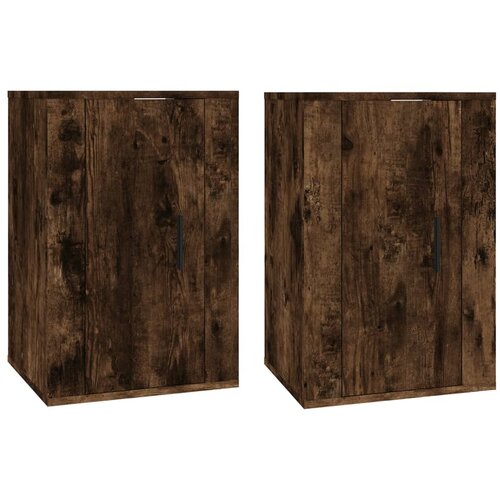 vidaXL Stenska TV omarica 2 kosa dimljen hrast 40x34,5x60 cm, (20732976) Cene
