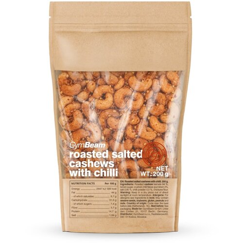 GymBeam Roasted salted cashews with chilli 200 g Cijene