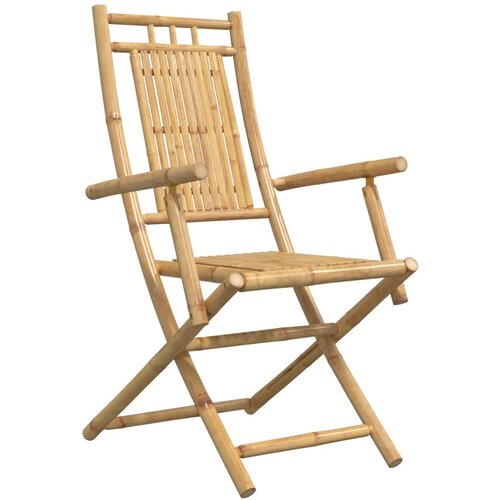  Sklopive vrtne stolice 8 kom 53 x 66 x 99 cm od bambusa Slike
