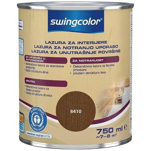 SWINGCOLOR Dekorativna lazura za bivalne prostore (750 ml, oreh, na vodni osnovi) Cene