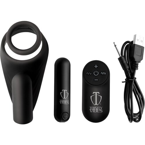 Trinity Vibes 7X Silicone C-Ring with Vibrating Taint Stimulator Slike