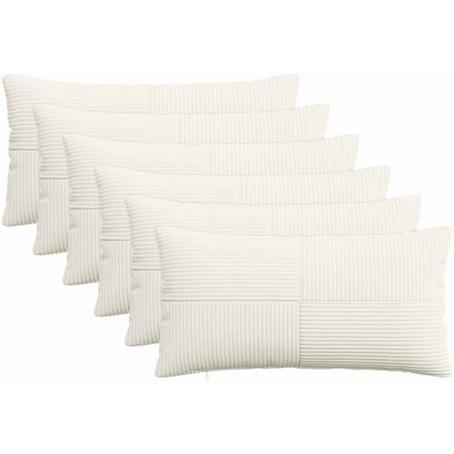  Presvlaka za jastuk 6 pcs ALMELO Krem 40 x 80 cm Kord Cene