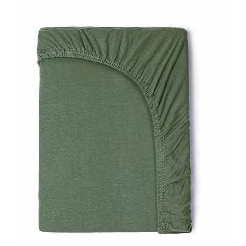 Good Morning Otroška zelena bombažna elastična rjuha Good Morning, 70 x 140/150 cm