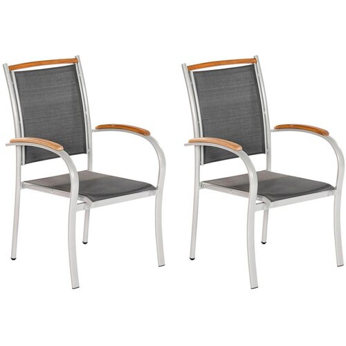 Gardenson Set Vrtnih Stolov Siena, Siva, 2 Kos Cene