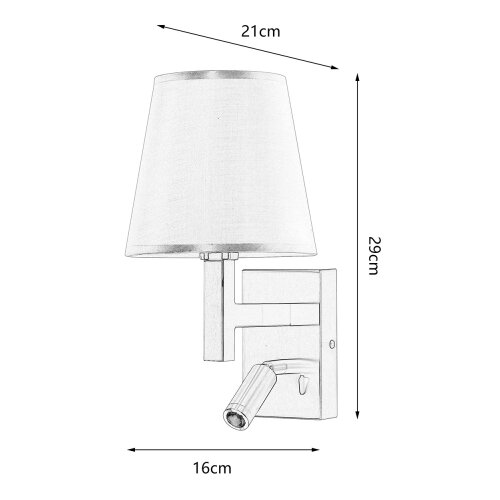  Brilagi - LED zidna lampa DEYA 1xE14/40W/230V + LED/3W crna Slike