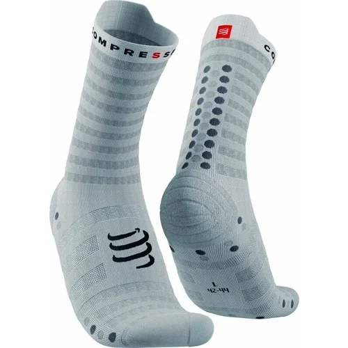 Compressport Pro Racing Socks v4.0 Ultralight Run High White/Alloy T3 Čarape za trčanje