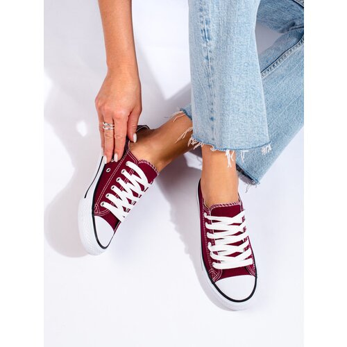 SHELOVET Low burgundy women's sneakers Cijene