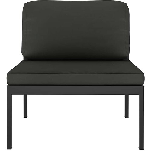  Modularna srednja sofa s jastucima aluminijska antracit Slike