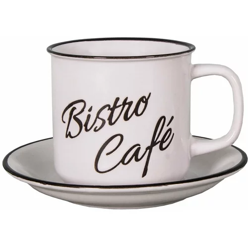 Antic Line Bela skodelica in krožnik Antic Line Bistro - Café