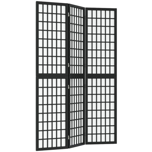 Maison Chic Zložljiv 3-delni Paravan - Sobne pregrade japonski stil 120x170 cm črne barve, (22111408) Cene