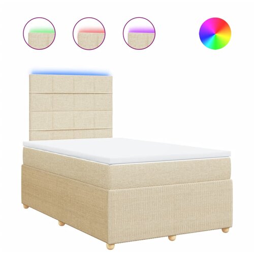 Maison Chic Box spring postelja - Vzmetna postelja z vzmetnico krem 120x200 cm blago SL17139, (21883047) Cene