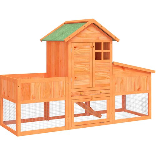  Kavez za zečeve 170 x 63 x 113 cm od masivne borovine Slike