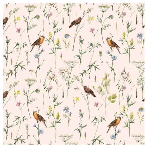 Dekornik Tapeta 100x280 cm Meadow with Birds &amp;ndash; Slike