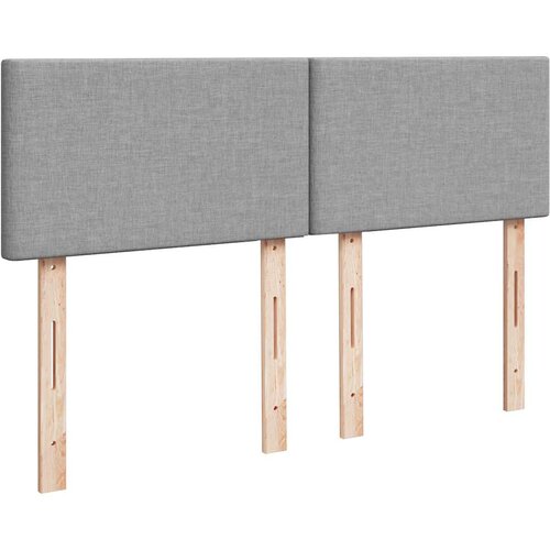  Otomanski krevet s madracem&amp;amp;LED svijetlosivi 140x190 cm tkanine Slike