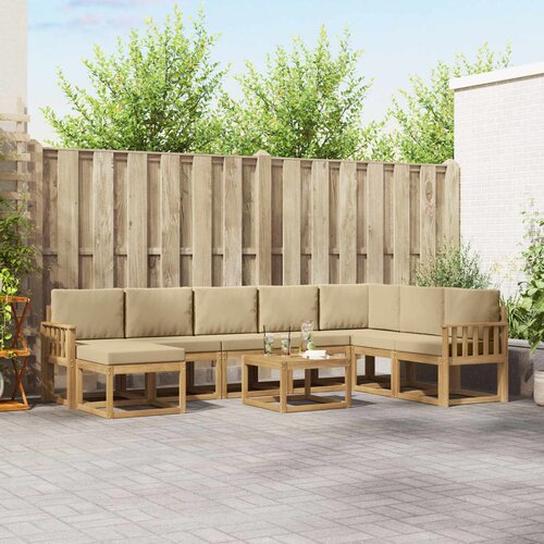  Set vanjskih sofa 9 kom. Bijela i bež Cijene