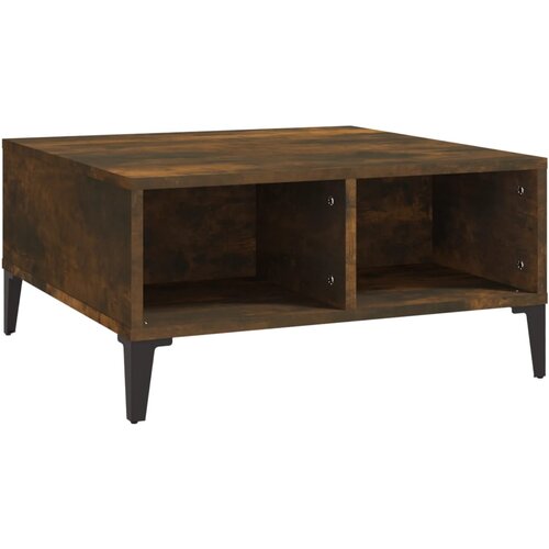 Maison Chic Klubska mizica - kavna mizica - Nizka mizica dimljeni hrast 60x60x30 cm iverna plošča, (21754743) Cene