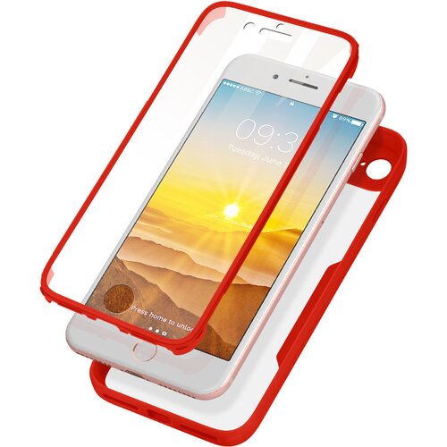 AVIZAR Ovitek iPhone SE / 8 / 7, zadnji del iz pleksiglasa z Rdec obrobo, (20616961) Cene