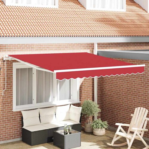  Povlačivi tende Crvena 350 x 250 cm Tkanina i Aluminij Cijene
