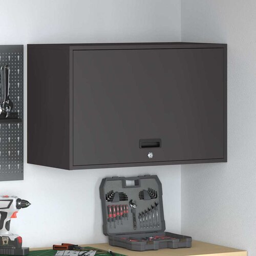  Ormar za zid u garaži Crna 80 x 40 x 53 cm Čelik s prahom Cijene