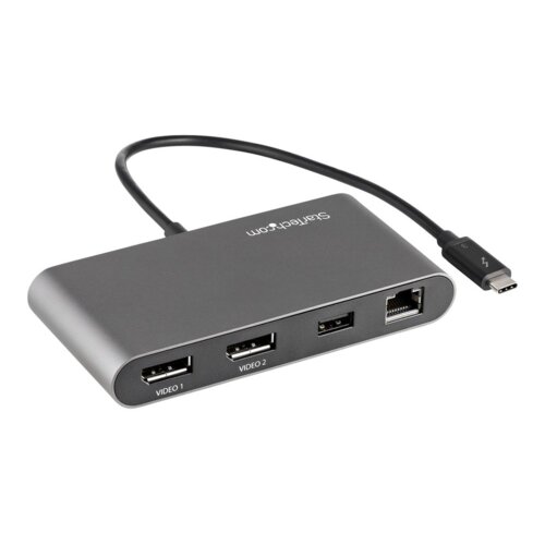 StarTech.com TB3DKM2DPL priključna stanica i replikator porta za prijenosno računalo Žičano Thunderbolt 3 Sivo Cene