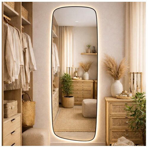  Baltica Design-LED Ogledalo sa pozadinskim osvetljenjem STONE CALM 15W/230V 4500K 155x50 cm IP65 crna Slike