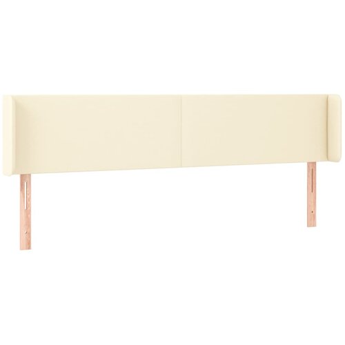  LED uzglavlje krem 203x16x78/88 cm od umjetne kože Slike