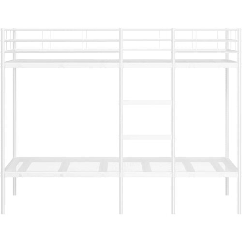 VidaXL krevet na kat bez madraca bijeli 100x190 cm čelik Slike