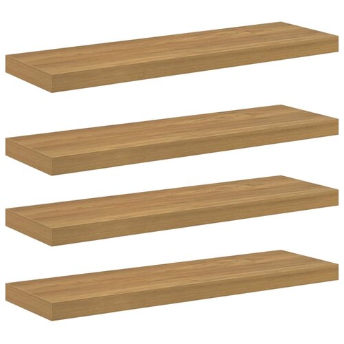  Polica na zidu 4 kom. Smeđa 80 x 23,5 x 3,8 cm Slike