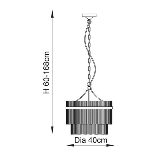 Endon 104113 - Luster na lancu MARIETTA 3xE14/7W/230V sjajni hrom Slike