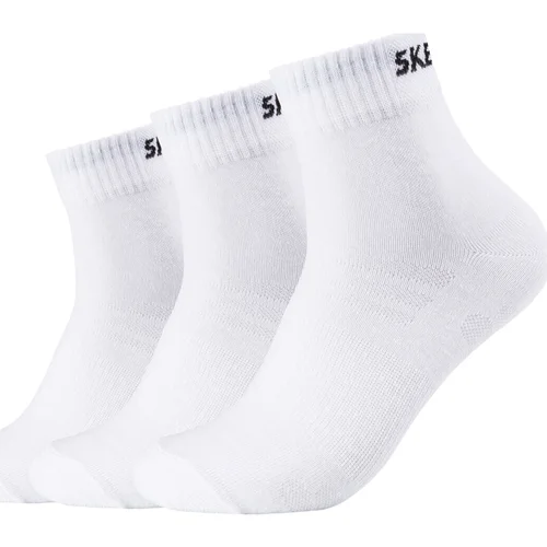 Skechers 3PPK Unisex Mesh Ventilation Quarter Socks Bijela