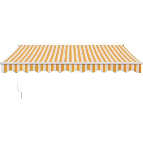  Automatska tenda na uvlačenje žuto-bijela 3,5 x 2,5 m Slike