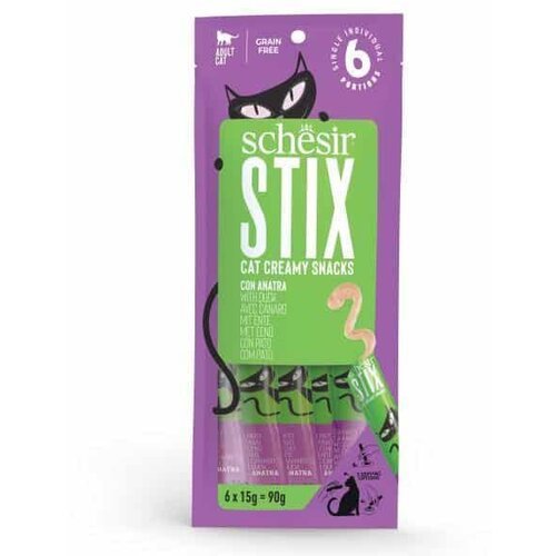 Schesir Cat Stix poslastica za mačke patka 6x15 g Cene