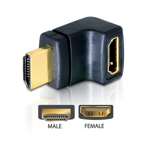 Delock Adapter HDMI M - HDMI Ž 19-pin kotni 270&amp;deg; Slike