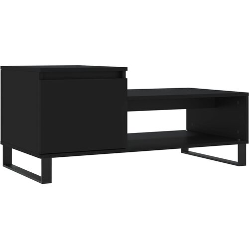 Maison Chic Klubska mizica - kavna mizica - Nizka mizica Črna 100x50x45 cm inženirski les, (21755120) Cene