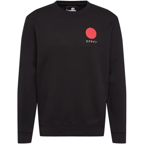 Edwin Sweater majica 'Japanese Sun' crna