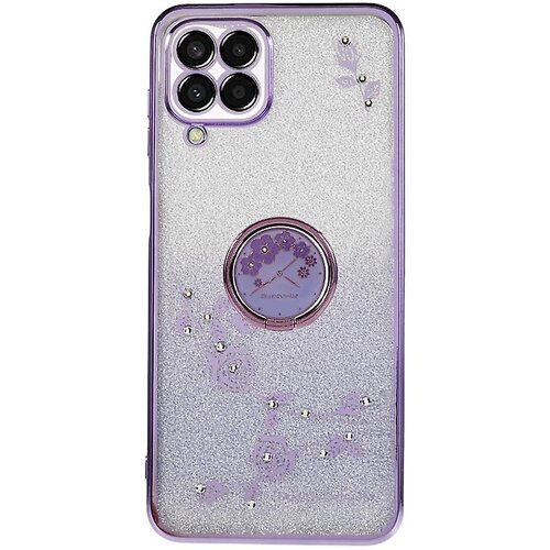INORCO Za Samsung Galaxy M33 5G (globalna različica) ovitek za telefon s stojalom TPU z gradientnimi ble&amp;scaron;čicami in cvetličnim vzorcem nosorogovih, (22036174) Slike