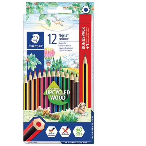  BOJE DRVENE 12BOJA NORIS COLOUR PLUS OLOVKA GRAFITNA HB GRATIS STAEDTLER 185 SET9 BLISTER Slike