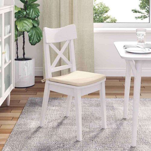 VidaXL Jastučići za sjedenje 4 pcs Krema 40 x 40 x 3 cm Slike