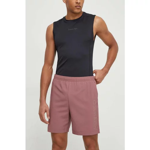 Calvin Klein Kratke hlače za trening boja: ružičasta