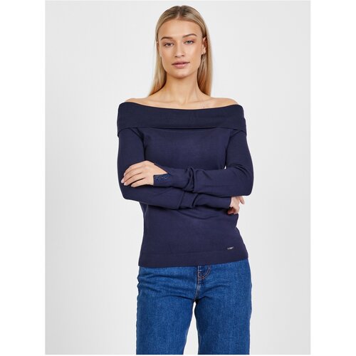 Liu Jo Dark Blue Women's Sweater with Exposed Shoulders - Women Slike
