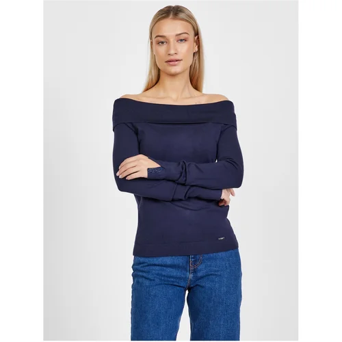 Liu Jo Dark Blue Women's Sweater with Exposed Shoulders - Women