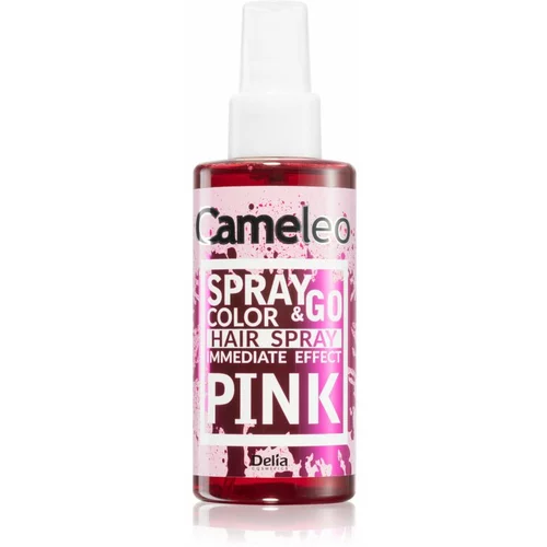Delia Cosmetics Cameleo Spray & Go barvno pršilo za lase odtenek PINK 150 ml